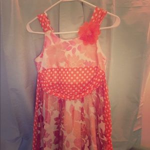 Girls size 12 (peach) flower print dress